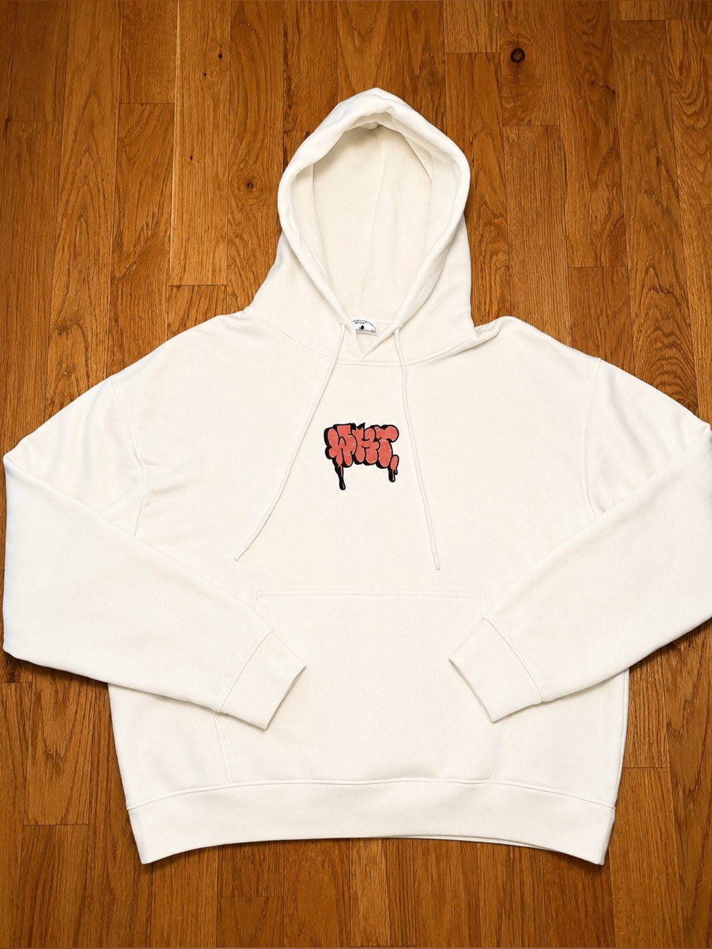 Off-White Graffiti Paint White Orange Runway Hoodie